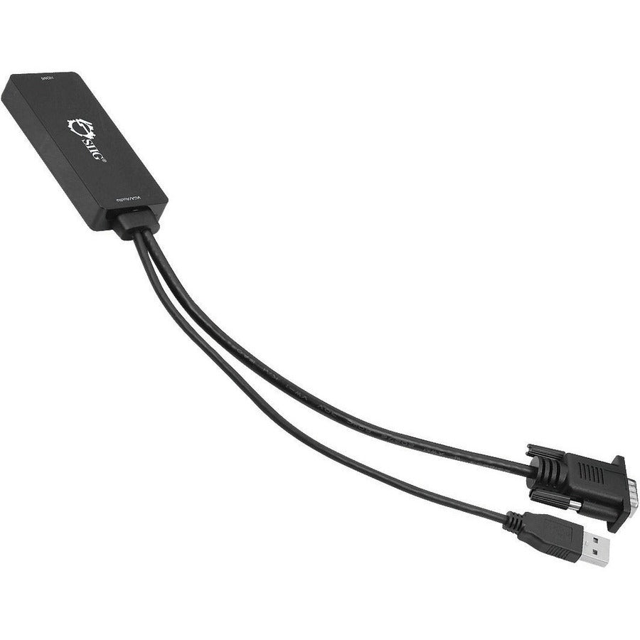 SIIG Portable VGA & USB Audio to HDMI Converter — CE-VG0U11-S1