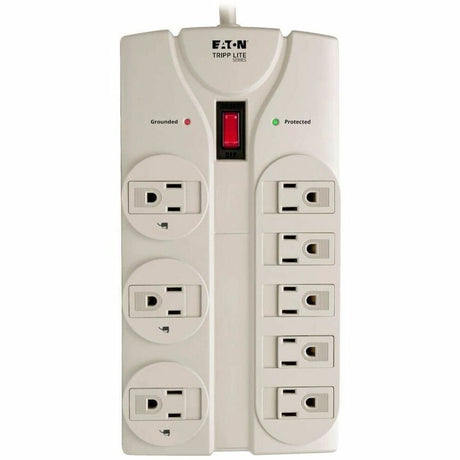 Eaton Tripp Lite Series Protect It! 8-Outlet Surge Protector, 25 ft. Cord with Right-Angle Plug, 1440 Joules, Diagnostic LEDs, Light Gray Housing — TLP825