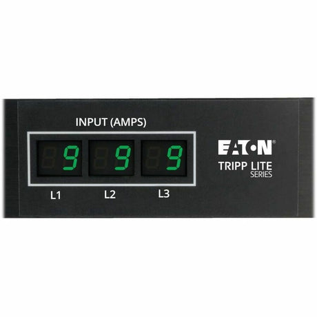 Eaton Tripp Lite Series 8.6kW 3-Phase Local Metered PDU, 208/120V Outlets (36 C13, 6 C19, 6 5-15/20R), 208V L21-30P, 6 ft. (1.83 m) Cord, 0U Vertical, TAA — PDU3MV6L2130