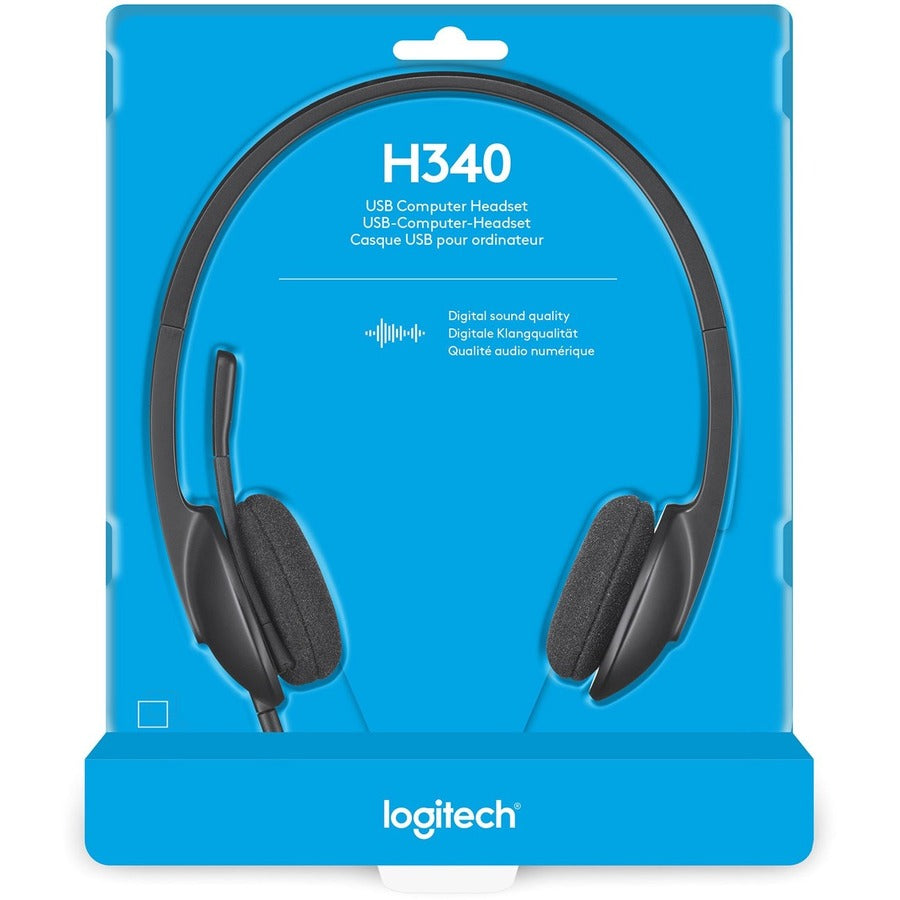 Logitech H340 USB Headset with Noise-Cancelling Mic — 981-000507