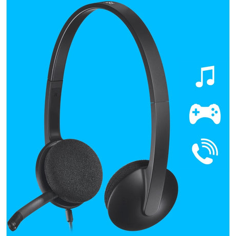 Logitech H340 USB Headset with Noise-Cancelling Mic — 981-000507