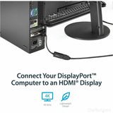 StarTech.com DisplayPort to HDMI Adapter, 4K 30Hz Active DP to HDMI Video Converter, Ultra HD DP 1.2 to HDMI 1.4 Monitor Adapter Dongle — DP2HD4KS
