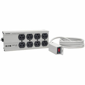 Eaton Tripp Lite Series Isobar 8-Outlet Surge Protector, 12 ft. Cord with Right-Angle Plug, 3840 Joules, Remote Master Switch, Metal Housing — IB8RM