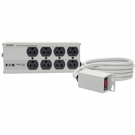 Eaton Tripp Lite Series Isobar 8-Outlet Surge Protector, 12 ft. Cord with Right-Angle Plug, 3840 Joules, Remote Master Switch, Metal Housing — IB8RM