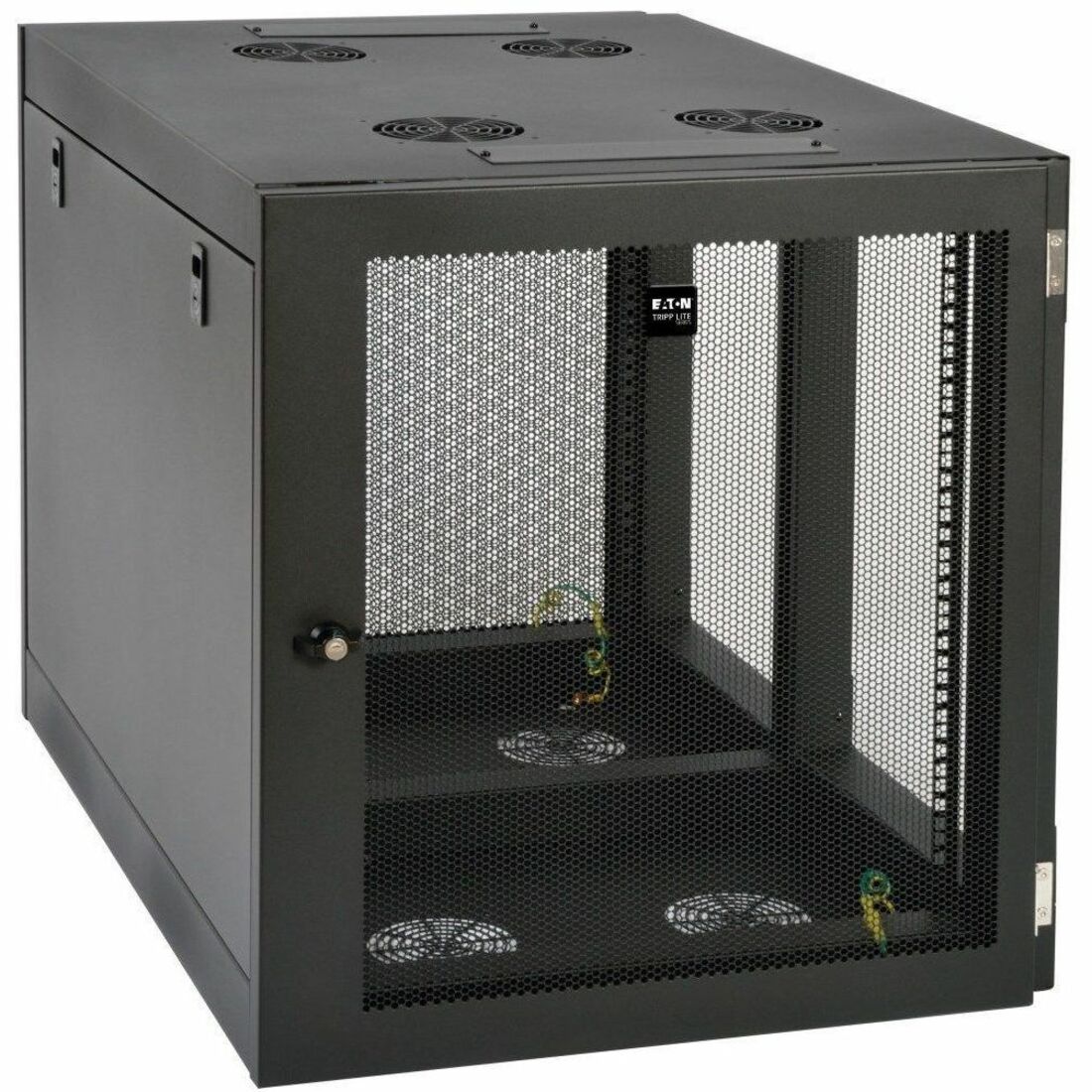 Eaton Tripp Lite Series SmartRack 12U Heavy-Duty Low-Profile Server-Depth Side-Mount Wall-Mount Small Rack Enclosure — SRW12UHD