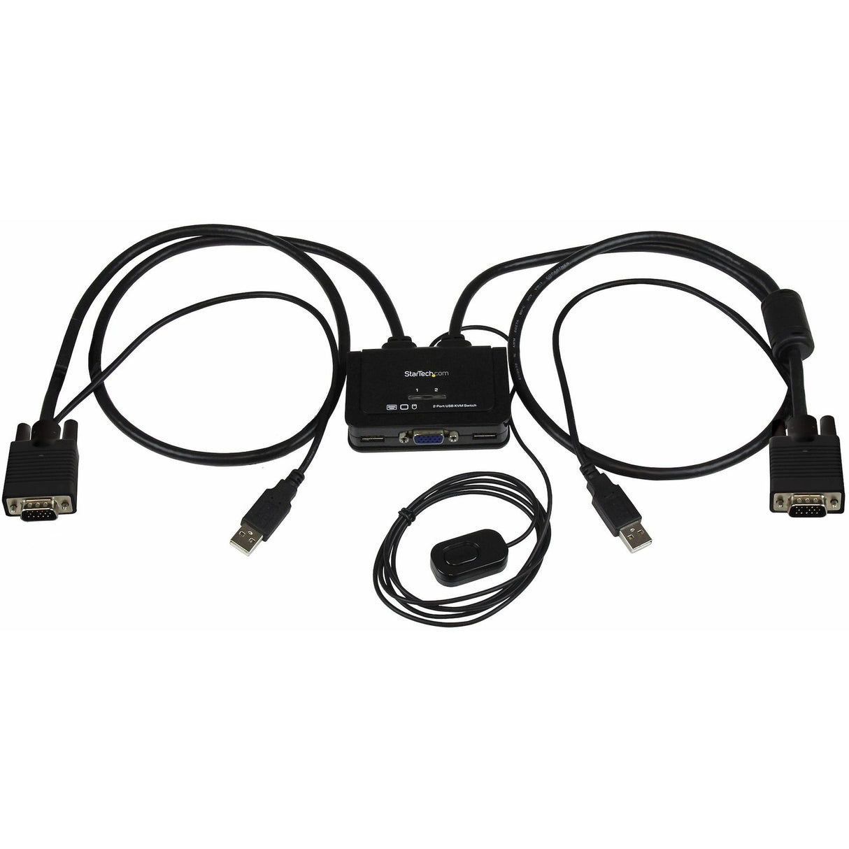 StarTech.com 2 Port USB VGA Cable KVM Switch - USB Powered with Remote Switch — SV211USB