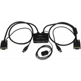 StarTech.com 2 Port USB VGA Cable KVM Switch - USB Powered with Remote Switch — SV211USB