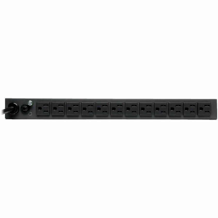 Eaton Tripp Lite Series 1.4kW Single-Phase Local Metered PDU, 120V Outlets (13 5-15R), 5-15P, 100-127V Input, 15 ft. (4.57 m) Cord, 1U Rack-Mount — PDUMH15