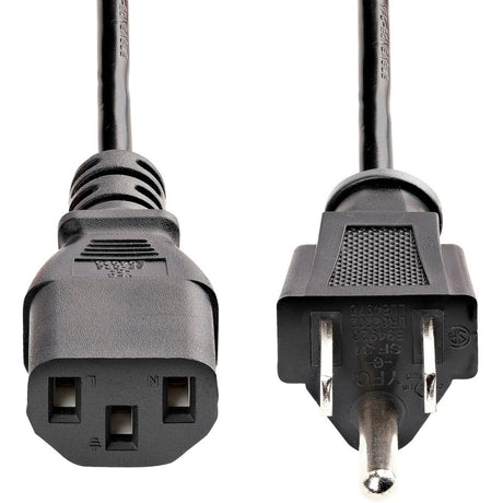 StarTech.com 12ft (3.6m) Computer Power Cord, NEMA 5-15P to C13, 10A 125V 18AWG, Black Replacement AC PC Power Cord TV/Monitor Power Cable — PXT10112