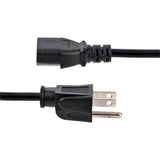 StarTech.com 12ft (3.6m) Computer Power Cord, NEMA 5-15P to C13, 10A 125V 18AWG, Black Replacement AC PC Power Cord TV/Monitor Power Cable — PXT10112