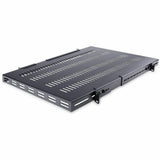 StarTech.com 1U 4-Post 19.5 to 38in Adjustable Mounting Depth Vented Rack Mount Shelf - Heavy Duty Fixed Rack Shelf - 330lbs / 150kg - 27.5in Deep — ADJSHELFHDV