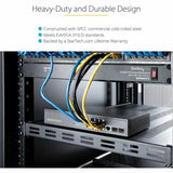 StarTech.com 1U 4-Post 19.5 to 38in Adjustable Mounting Depth Vented Rack Mount Shelf - Heavy Duty Fixed Rack Shelf - 330lbs / 150kg - 27.5in Deep — ADJSHELFHDV