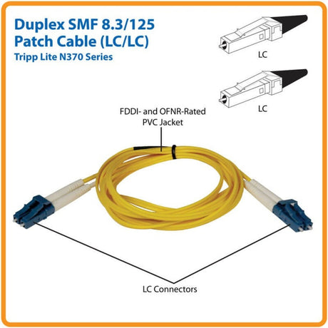 Eaton Tripp Lite Series Duplex Singlemode 9/125 Fiber Patch Cable (LC/LC), 10M (33 ft.) — N370-10M