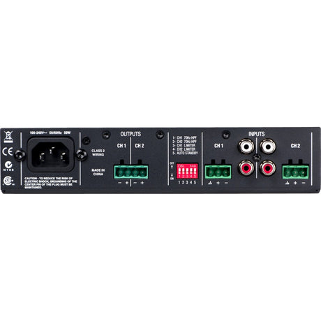 JBL Commercial CSA2120 Amplifier - 240 W RMS - 2 Channel - Black — NCSA2120R-U-US