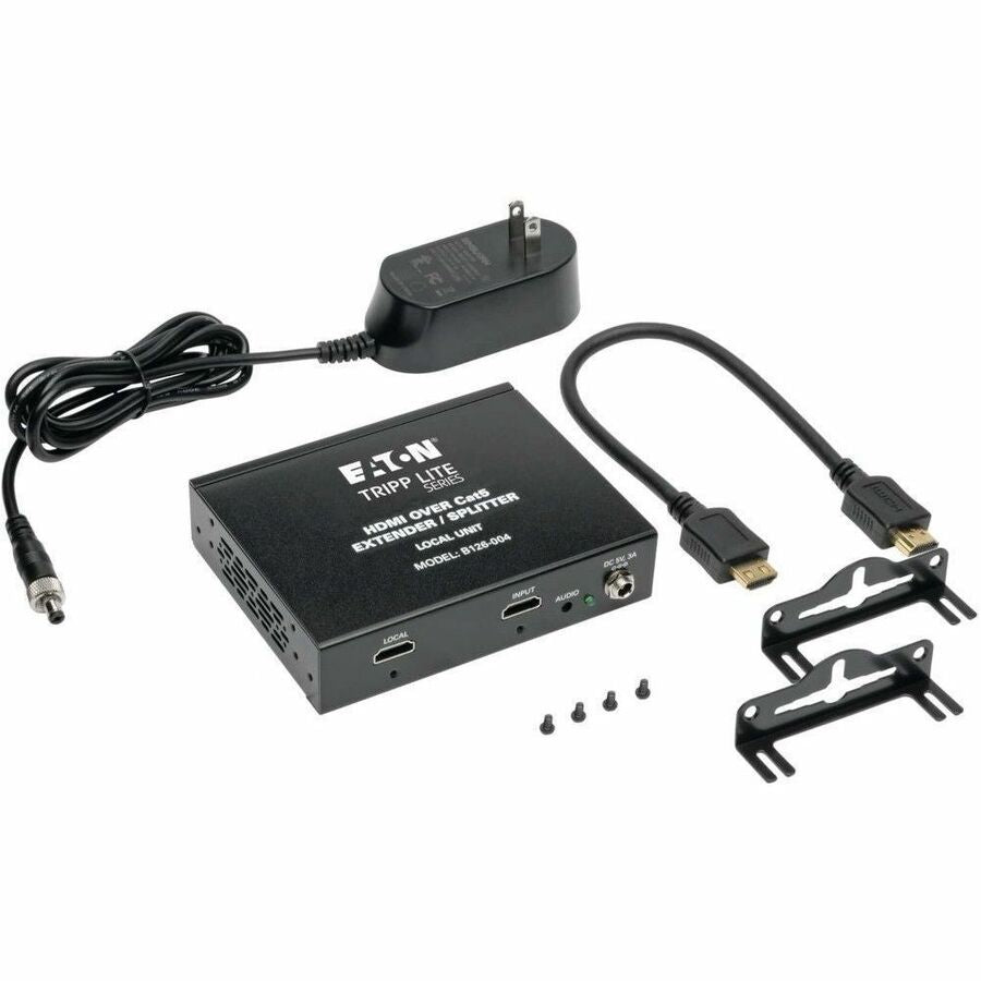 Eaton Tripp Lite Series 4-Port HDMI over Cat5/6 Extender/Splitter, Box-Style Transmitter for Video/Audio, Up to 150 ft. (45 m), TAA — B126-004
