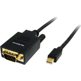 StarTech.com 6ft Mini DisplayPort to VGA Cable, Active Mini DP to VGA Adapter Cable, 1080p, mDP 1.2 to VGA Monitor/Display Converter Cable — MDP2VGAMM6