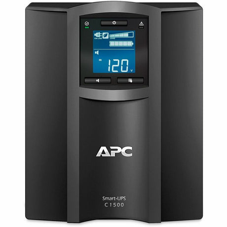 APC Smart-UPS C, Line Interactive, 1440VA, Tower, 120V, 8x NEMA 5-15R outlets, SmartConnect port, USB and Serial communication, AVR, Graphic LCD — SMC1500C