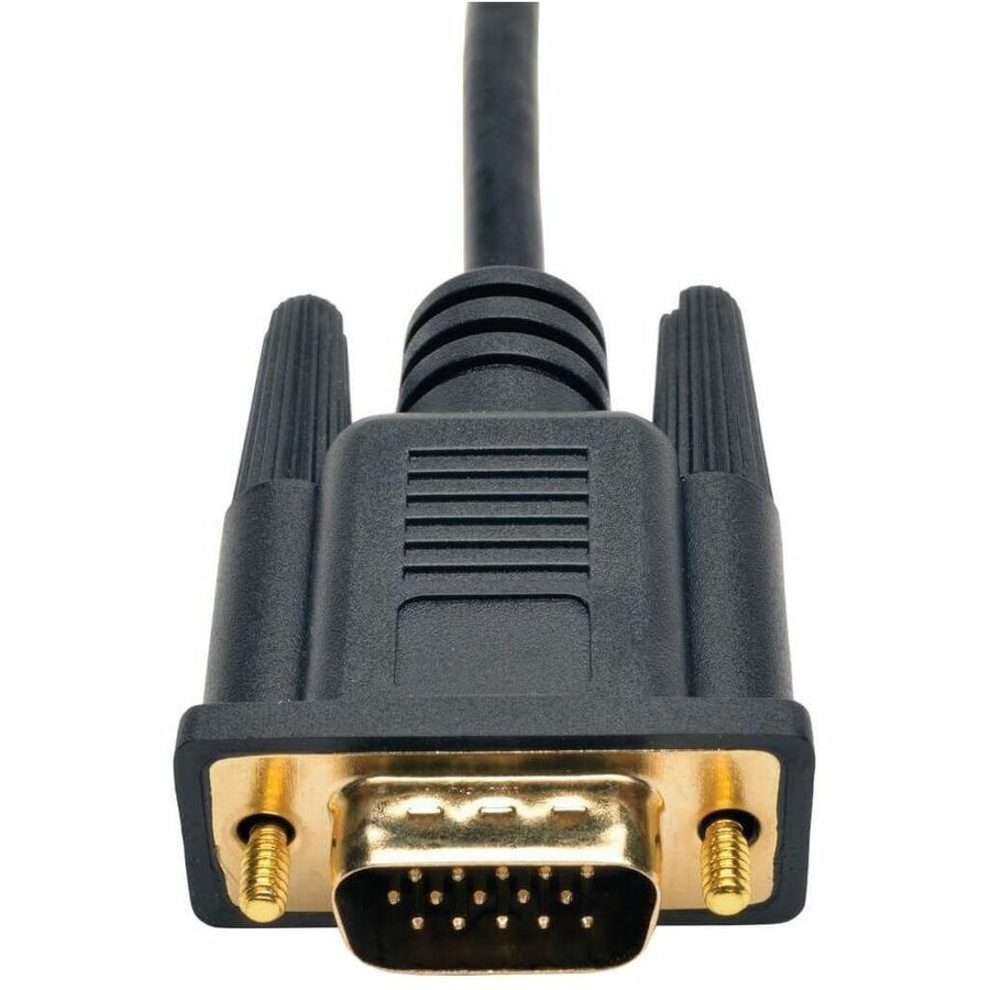 Eaton Tripp Lite Series VGA to HDMI Active Adapter Cable with Audio and USB Power (M/F), 1080p, 6 in. (15.2 cm) — P116-003-HD-U