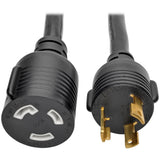 Eaton Tripp Lite Series Power Extension Cord, NEMA L5-30P to NEMA L5-30R- Heavy-Duty, 30A, 125V, 10 AWG, 15 ft. (4.57 m), Black, Locking Connectors — P046-015-LL-30A