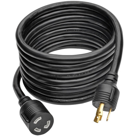 Eaton Tripp Lite Series Power Extension Cord, NEMA L5-30P to NEMA L5-30R- Heavy-Duty, 30A, 125V, 10 AWG, 15 ft. (4.57 m), Black, Locking Connectors — P046-015-LL-30A