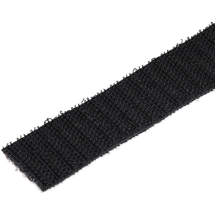 StarTech.com Hook-and-Loop Cable Management Tie - 50 ft. Bulk Roll - Black - Cut-to-Size Cable Wrap / Straps — HKLP50