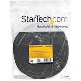 StarTech.com Hook-and-Loop Cable Management Tie - 50 ft. Bulk Roll - Black - Cut-to-Size Cable Wrap / Straps — HKLP50