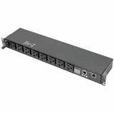 Eaton 1.9kW Single-Phase Switched PDU, LX Interface, 120V Outlets (8 5-15/20R), NEMA L5-20P/5-20P input, 12 ft. (3.66 m) Cord, 1U Rack, TAA — PDUMH20NET2LX
