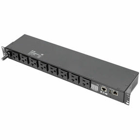 Eaton 1.9kW Single-Phase Switched PDU, LX Interface, 120V Outlets (8 5-15/20R), NEMA L5-20P/5-20P input, 12 ft. (3.66 m) Cord, 1U Rack, TAA — PDUMH20NET2LX