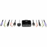 Eaton Tripp Lite Series 2-Port USB/HD Cable KVM Switch with Audio/Video, Cables and USB Peripheral Sharing — B032-HUA2