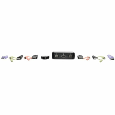 Eaton Tripp Lite Series 2-Port USB/HD Cable KVM Switch with Audio/Video, Cables and USB Peripheral Sharing — B032-HUA2