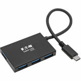 Eaton Tripp Lite Series 4-Port USB-C Hub, USB 3.x (5Gbps), 4x USB-A Ports, Aluminum Housing, Black — U460-004-4A-AL