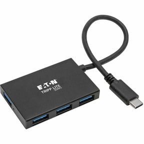 Eaton Tripp Lite Series 4-Port USB-C Hub, USB 3.x (5Gbps), 4x USB-A Ports, Aluminum Housing, Black — U460-004-4A-AL