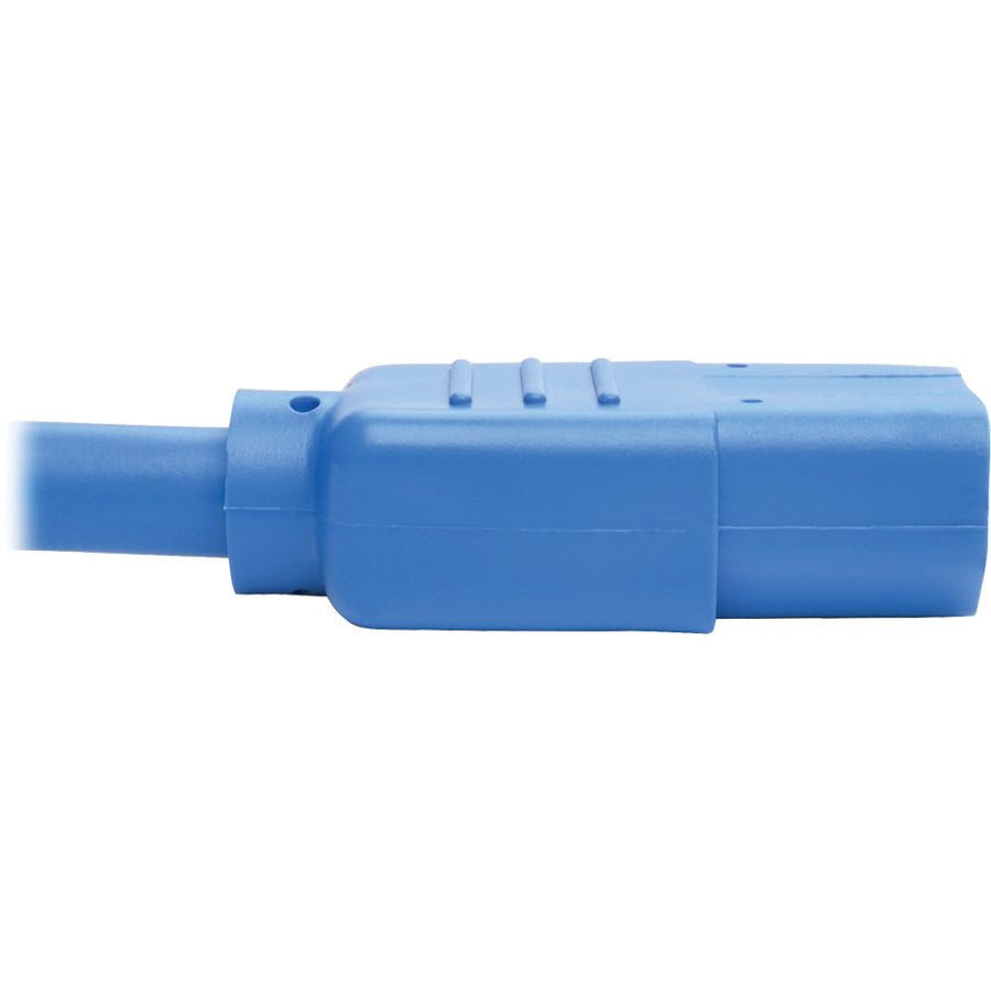 Eaton Tripp Lite Series Heavy-Duty PDU Power Cord, C13 to C14 - 15A, 250V, 14 AWG, 6 ft. (1.83 m), Blue — P005-006-ABL