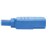 Eaton Tripp Lite Series Heavy-Duty PDU Power Cord, C13 to C14 - 15A, 250V, 14 AWG, 6 ft. (1.83 m), Blue — P005-006-ABL