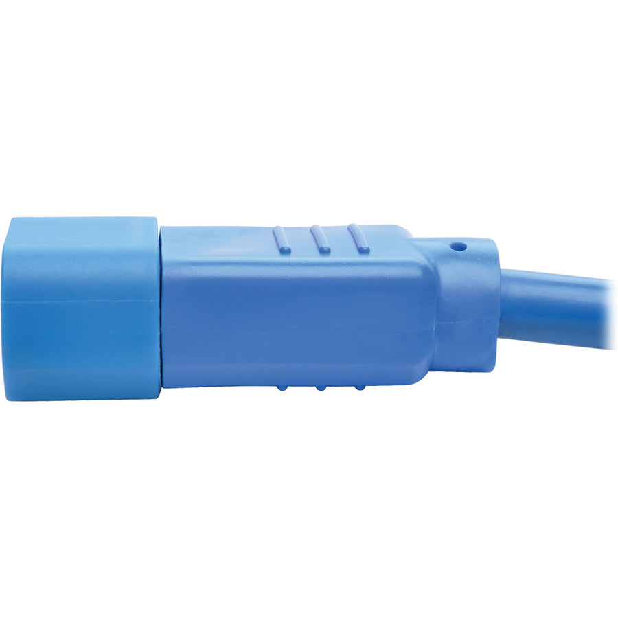 Eaton Tripp Lite Series Heavy-Duty PDU Power Cord, C13 to C14 - 15A, 250V, 14 AWG, 6 ft. (1.83 m), Blue — P005-006-ABL
