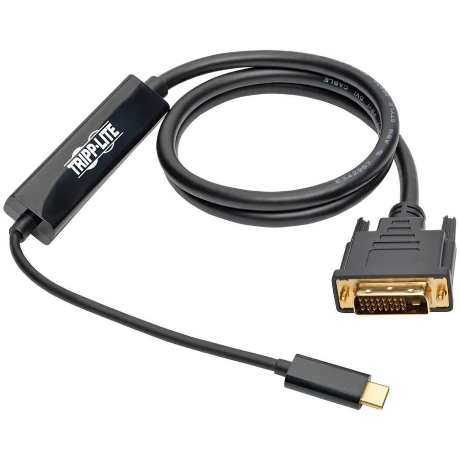 Eaton Tripp Lite Series USB-C to DVI Active Adapter Cable (USB-C to DVI-D Dual Link M/M), 3 ft. (0.9 m) — U444-003-D