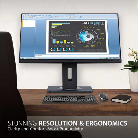 ViewSonic VG2755 27 Inch IPS 1080p Monitor with USB C, HDMI, DisplayPort, VGA and 40 Degree Tilt Ergonomics for Home and Office — VG2755