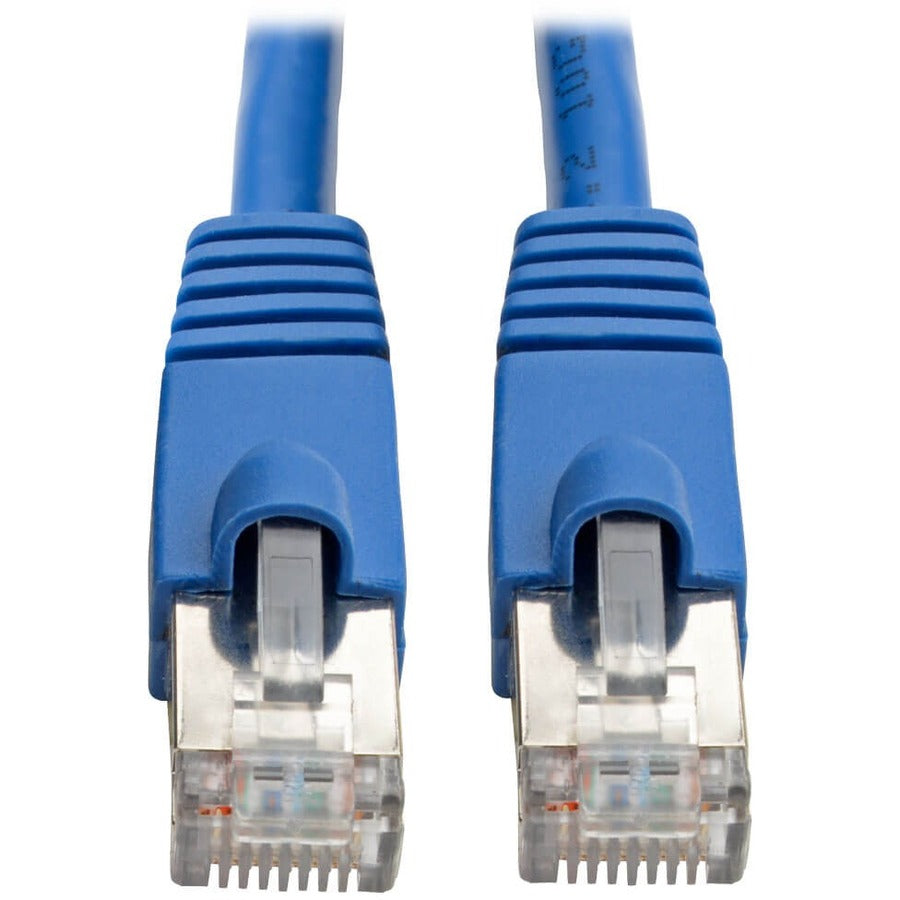 Eaton Tripp Lite Series Cat6a 10G Snagless Shielded STP Ethernet Cable (RJ45 M/M), PoE, Blue, 10 ft. (3.05 m) — N262-010-BL