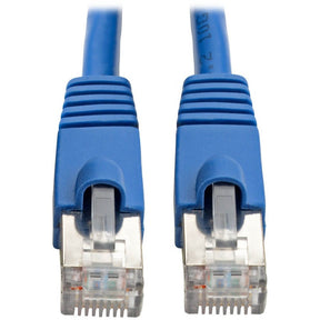 Eaton Tripp Lite Series Cat6a 10G Snagless Shielded STP Ethernet Cable (RJ45 M/M), PoE, Blue, 10 ft. (3.05 m) — N262-010-BL