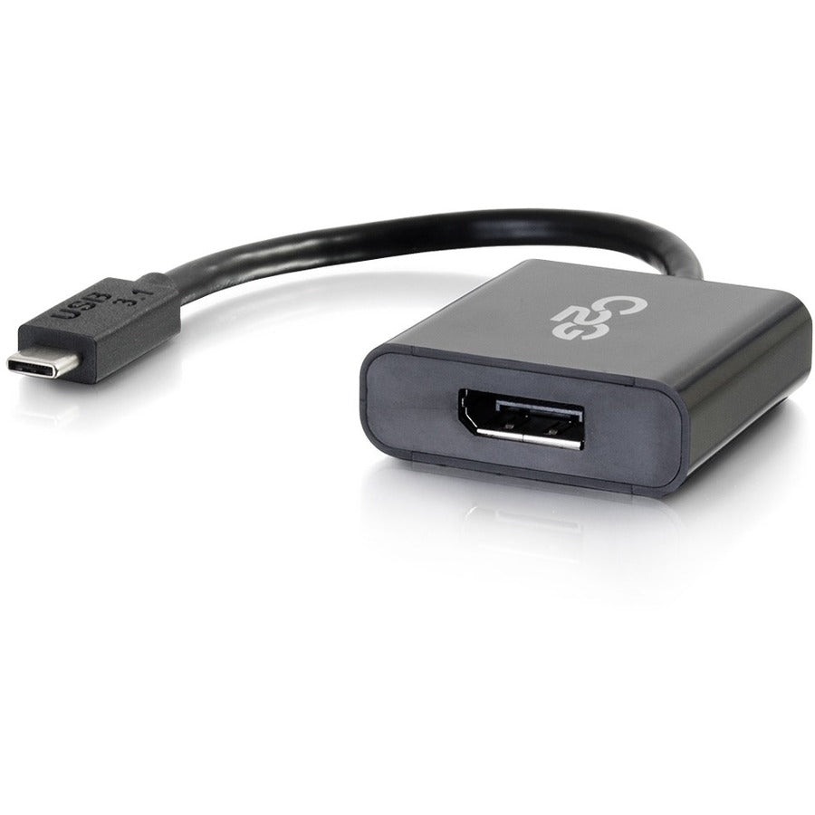 C2G USB C to DisplayPort Adapter - USB Type-C to DP - 4K 30Hz - Black - M/M — 29482