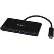 StarTech.com 4 Port USB C Hub with 4x USB Type-A (USB 3.0 SuperSpeed 5Gbps) - 60W Power Delivery Passthrough - Portable C to A Adapter Hub — HB30C4AFPD