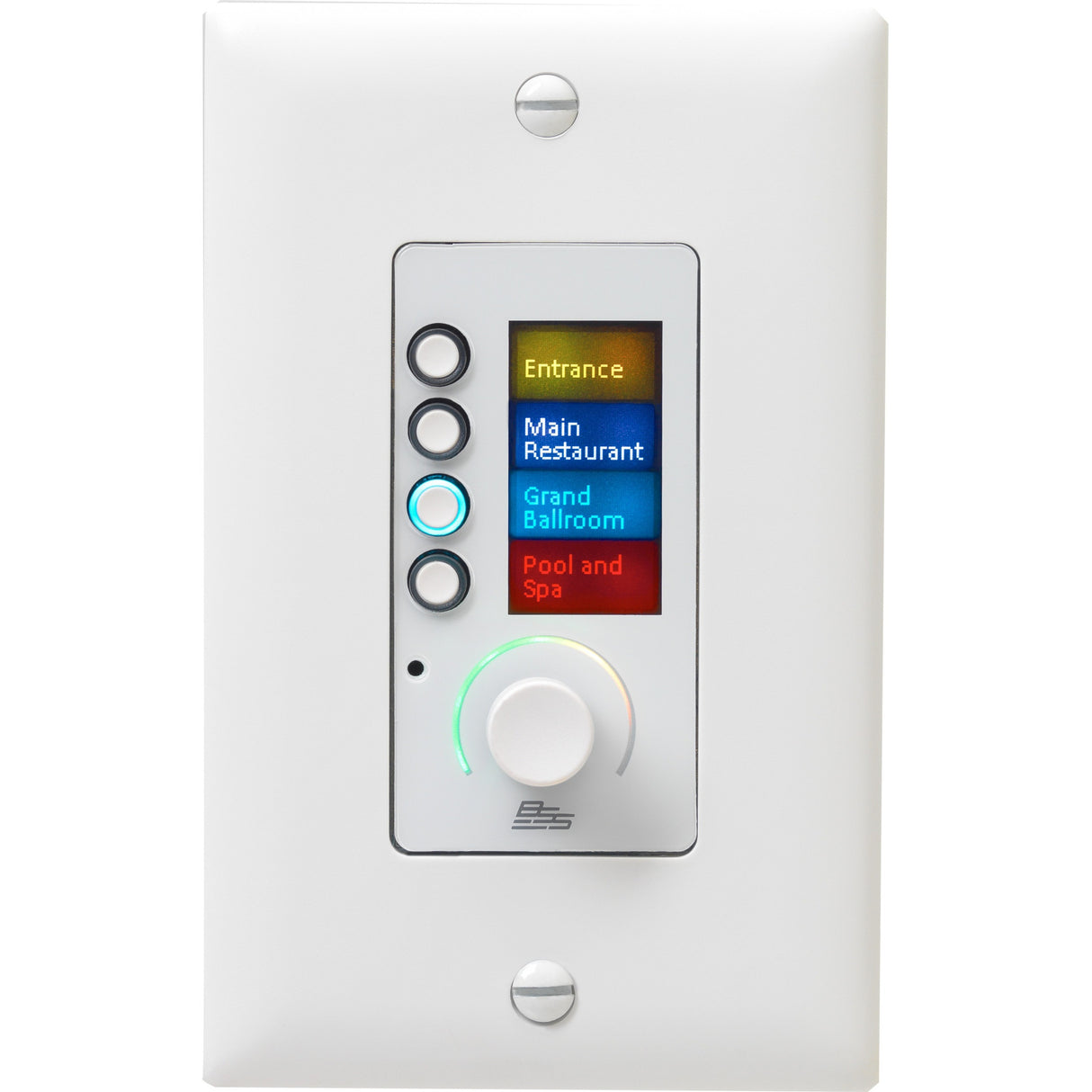 BSS EC-4BV Ethernet Controller with 4 Buttons and Volume Control — BSSEC4BV-WHT-M