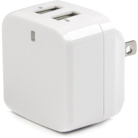 StarTech.com Travel USB Wall Charger &acirc;&euro;" 2 Port &acirc;&euro;" White &acirc;&euro;" Universal Travel Adapter &acirc;&euro;" International Power Adapter &acirc;&euro;" USB Charger — USB2PACWH