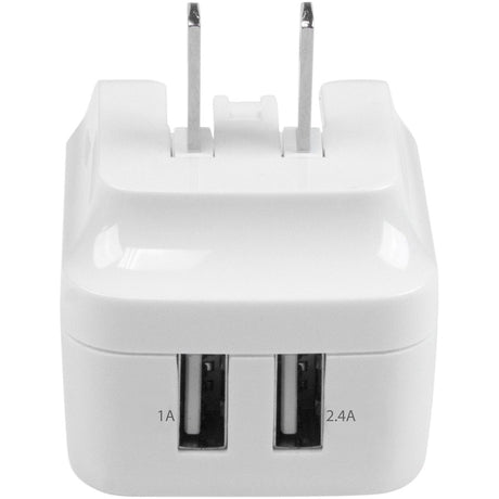 StarTech.com Travel USB Wall Charger &acirc;&euro;" 2 Port &acirc;&euro;" White &acirc;&euro;" Universal Travel Adapter &acirc;&euro;" International Power Adapter &acirc;&euro;" USB Charger — USB2PACWH