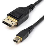 StarTech.com 3ft 1m VESA Certified Mini DisplayPort to DisplayPort 1.4 Cable, 8K 60Hz HBR3 HDR, Super UHD 4K 120Hz, mDP to DP Slim Cord — DP14MDPMM1MB