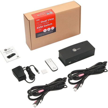 SIIG 2x1 Dual View USB HDMI KVM Switch - 4K 30Hz — CE-KV0711-S1