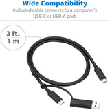 Eaton Tripp Lite Series USB-C Dock, Dual Display - Dual HDMI, USB 3.x (5Gbps) Hub, GbE, 3.5 mm, 85W PD Charging — U442-DOCK20-B