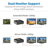 Eaton Tripp Lite Series USB-C Dock, Dual Display - Dual HDMI, USB 3.x (5Gbps) Hub, GbE, 3.5 mm, 85W PD Charging — U442-DOCK20-B