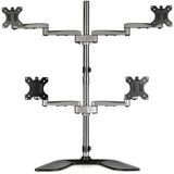 StarTech.com Quad Monitor Stand, Desktop VESA 4 Monitor Arm up to 32" (17.6lb/8kg) Screens, Ergonomic Articulating Pole Mount, Adjustable — ARMQUADSS