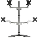 StarTech.com Quad Monitor Stand, Desktop VESA 4 Monitor Arm up to 32" (17.6lb/8kg) Screens, Ergonomic Articulating Pole Mount, Adjustable — ARMQUADSS